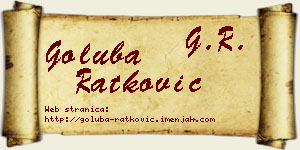 Goluba Ratković vizit kartica